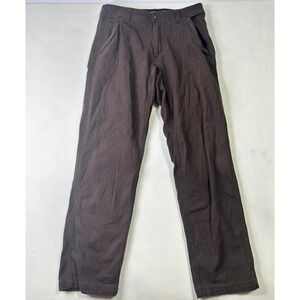 Caterpillar CAT Mens Brown Canvas Stretch Work Pants 34x34 Straight Leg B64